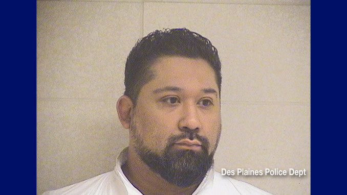 John C. Alvarez-Vera, charged with unlawful restraint, domestic battery and other charges (SOURCE: Cook County Sheriff's Office)