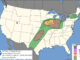 The greatest chance of tornadoes are located in norther Illinois, especially from northwest McHenry County into northwest Illinois on Tuesday afternoon and evening, April 14, 2026 (NOAA Storm Prediction Center).