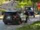 A black sedan on a Hillside tow truck at Haddow Avenue and St. James Street in Arlngton Heights on Wednesday, May 20, 2026 (CARDINAL NEWS)
