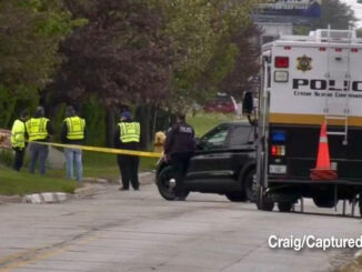 Scene of a possible fatal hit-and-run crash on Palatine Frontage Road near Chicago Executive Airport in Prospect Heights (PHOTO CREDIT: Craig/CapturedNews)
