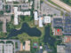 Death investigation scene at pond near Walden Office Square in Schaumburg near the Rolling Meadows border (SOURCE: Imagery ©2026 Vexcel Imaging US, Inc., Imagery ©2026 Airbus, Maxar Technologies, Map data ©2026 Google)