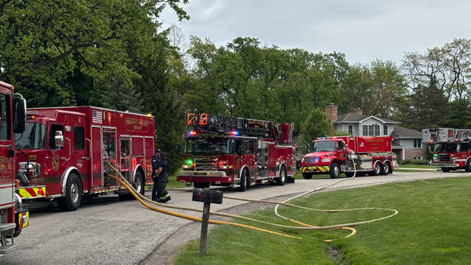 Fire apparatus on Marberry Place in Prospect Heights on Tuesday, May 12, 2026 (SOURCE: Prospect Heights Fire Department)