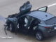 Mazda compact SUV with severe front-end damage early Saturday morning, May 23, 2026 (Craig/CapturedNews)
