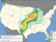 Day 1 Convective Outlook/Categorical for Friday night, May 15, 2026 indicates a risk level of Level 1 risk of Marginal thunderstorms in Chicagoland and Level 2 Slight risk of thunderstorms (SOURCE: NOAA/NWS Storm Prediction Center)