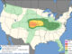 Day 1 Convective Outlook/Categorical for Saturday/Sunday overnight, May 16-17, 2026 indicates risk of marginal Level 1 thunderstorms (SOURCE: NOAA/NWS Storm Prediction Center)