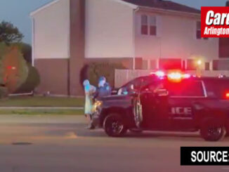 Two arrests in Felony Traffic Stop at New Wilke Road and White Oak Street in Arlington Heights (SOURCE: Citizen App).