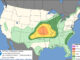 Day 1 Convective Outlook/Categorical for Saturday, June 13, 2026 indicates Severe Thunderstorm Risk Level 1 or 5 for 3:00 p.m. Saturday through 7:00 a.m. Sunday (SOURCE: NOAA/NWS Storm Prediction Center)