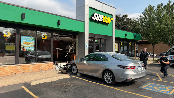 Car Crash into Subway Restaurant at Arlington Heights Rd and Grove St Arlington ...