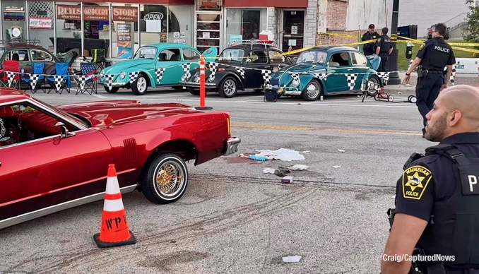 Active investigation scene at Scoop Waukegan 2026 after a shooting on Genesee Street near Washington Street in downtown Waukegan on Saturday, July 11, 2026 (Craig/CapturedNews)