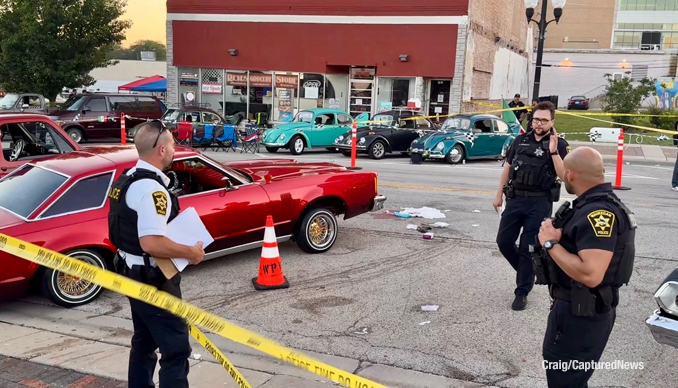 Active investigation scene at Scoop Waukegan 2026 after a shooting on Genesee Street near Washington Street in downtown Waukegan on Saturday, July 11, 2026 (Craig/CapturedNews)