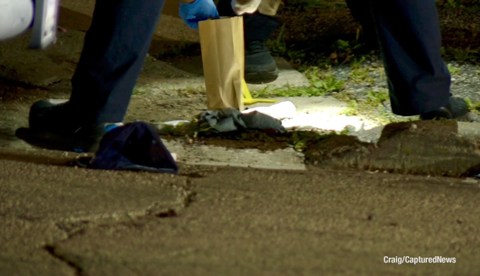 Evidence collection at a fatal stabbing crime scene on 10th Street in North Chicago on Sunday, July 19, 2026 (PHOTO CREDIT: Craig/CapturedNews).