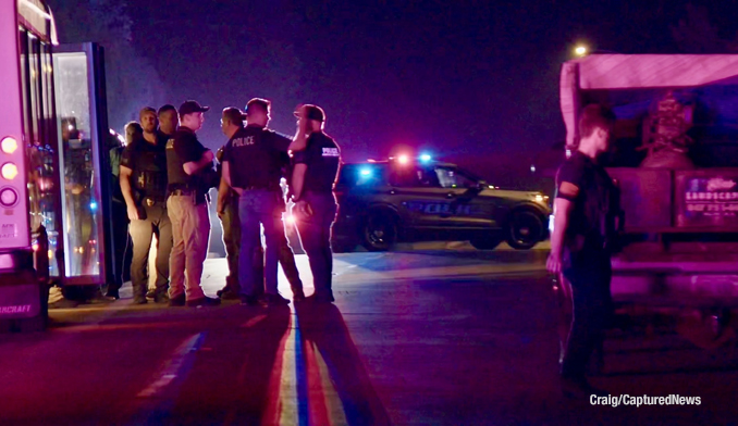 Crime scene of a shooting in the block of 300 Walker Avenue in Highland Park, Monday night, July 20, 2026 (PHOTO CREDIT: Craig/CapturedNews).