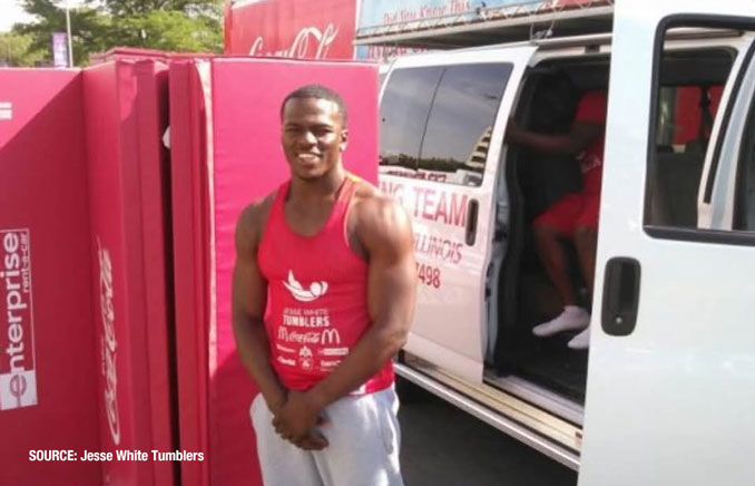 Jeff Williams, a member of Jesse White Tumblers and an employee of the Illinois Secretary of State died Monday, July 6, 2026 from injuries suffered in a motorcycle crash in Mundelein (SOURCE: Jesse White Tumblers Team)