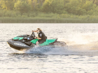 Lake County Sheriff's Marine PWC on water rescue assignment for three victims in distress in Petite Lake, unincorporated Lake County (SOURCE: Lake County Sheriff's Office)