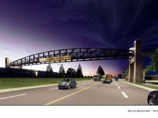 Melas Meadows Bridge Road Level View at night (SOURCE: GFT -- Gannett Fleming).