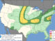Day 1 Convective Outlook/Categorical for Thursday, July 9, 2026 indicates less than Level 1/5 risk of severe thunderstorms in northern Illinois, but a low risk of tornadoes in southern Missouri, southern Illinois, southern Indiana, and northwest Kentucky (SOURCE: NOAA/NWS Storm Prediction Center)