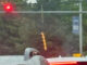 Stoplight broken from its mount from an overhead standard about 1:40 p.m. Friday, July 3, 2026 at Arlington Heights Road and Central Road in Arlington Heights (PHOTO CREDIT: Ben Murphy)